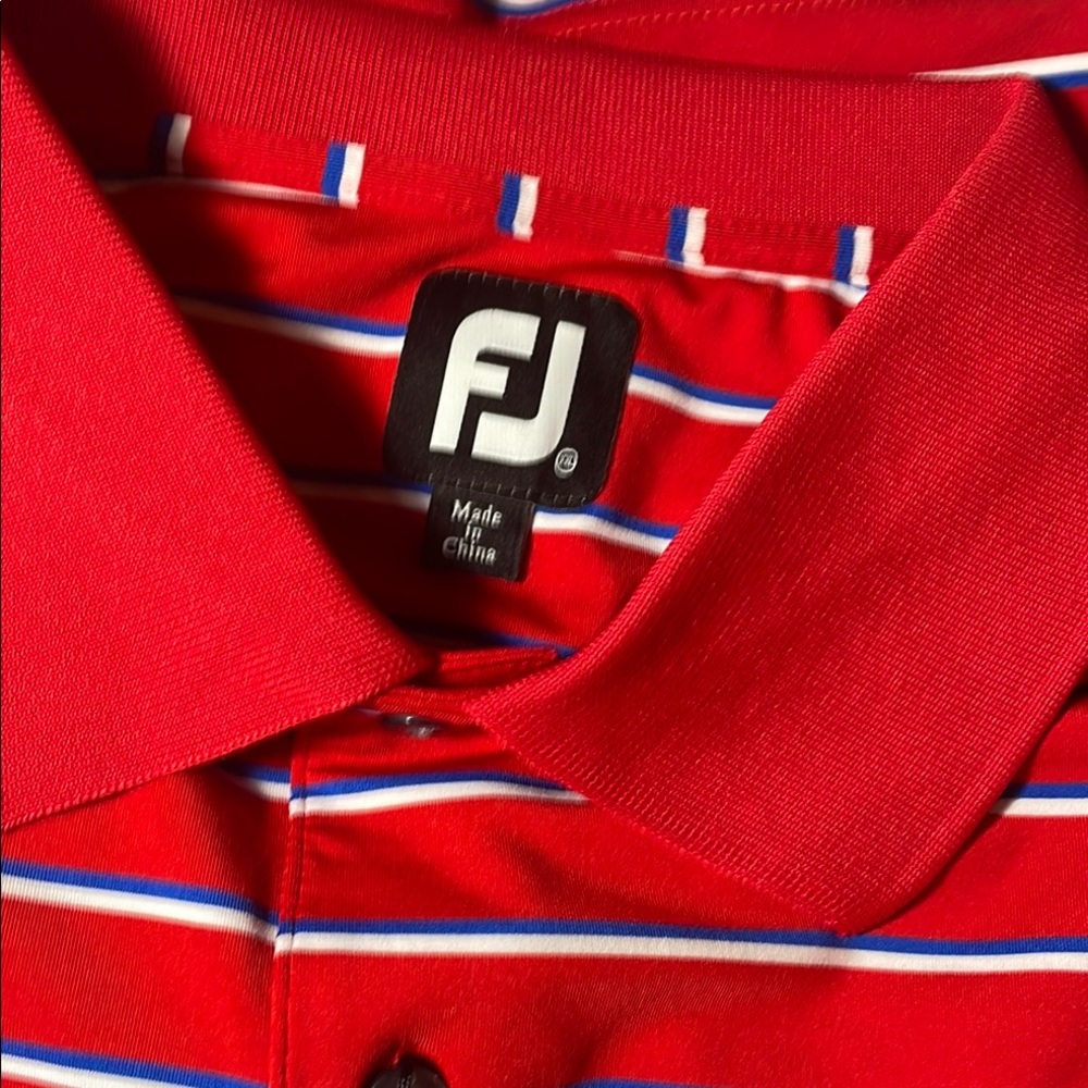 FootJoy Red and Blue Striped Shirt